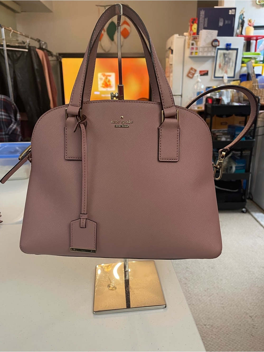 Kate Spade Large Dusty Rose Cameron Street Lottie Dome Satchel in GUC